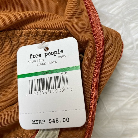 Free People NEW Leo Lace Bralette Black & Ginger - Picture 11 of 14